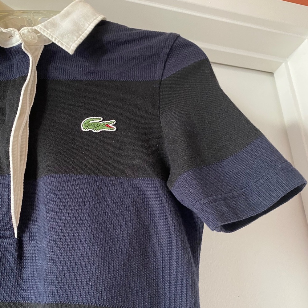 Lacoste polo shirt blue with black stripes